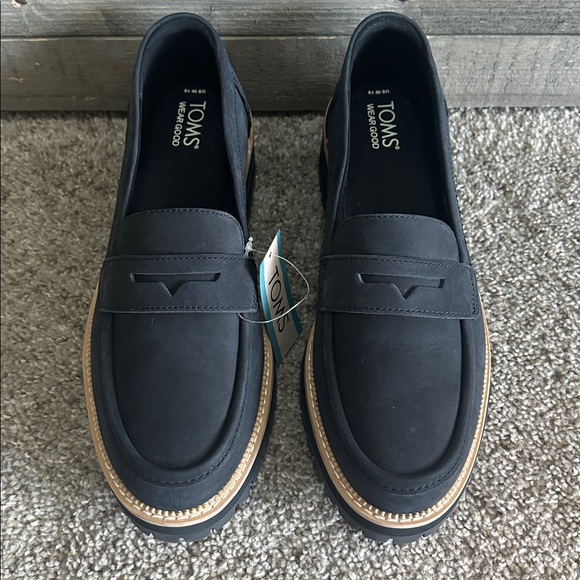 Tom’s NWT Cara Black Penny Loafer Women's Size 10 - Picture 3 of 9